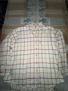 Barbour Men's Tattersall Flannel Shirt, Lightweight, Long-Sleeve, XXL